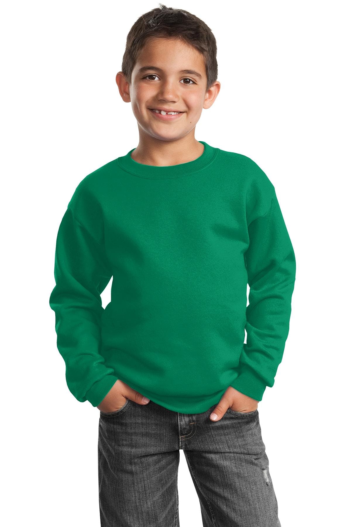 Port & Company Sweatshirts/Fleece XS / Kelly Port & Company - Youth Core Fleece Crewneck Sweatshirt. PC90Y