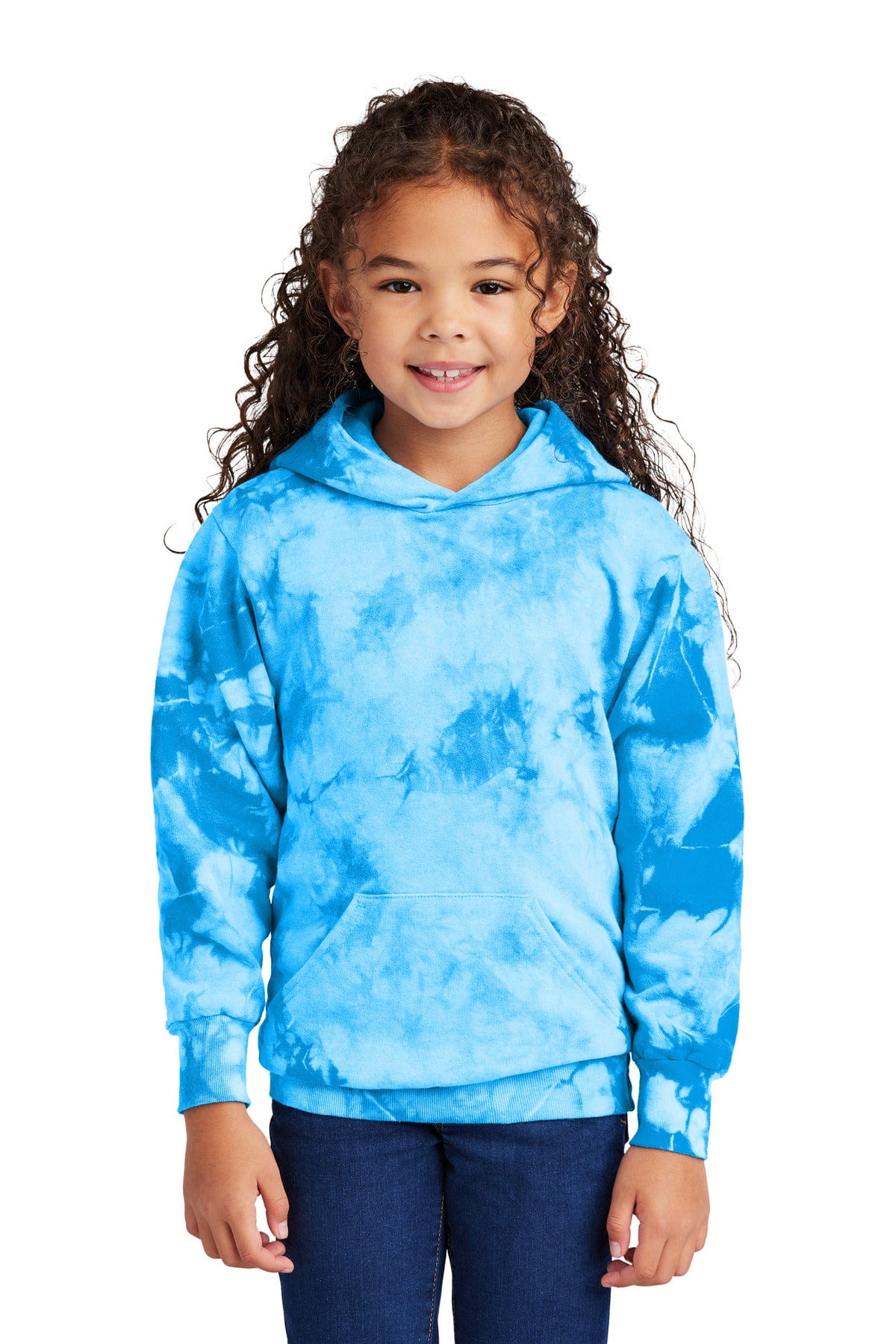 Port & Company Sweatshirts/Fleece XL / Sky Blue Port & Company PC 144Y: Youth Crystal Tie-Dye Pullover Hoodie