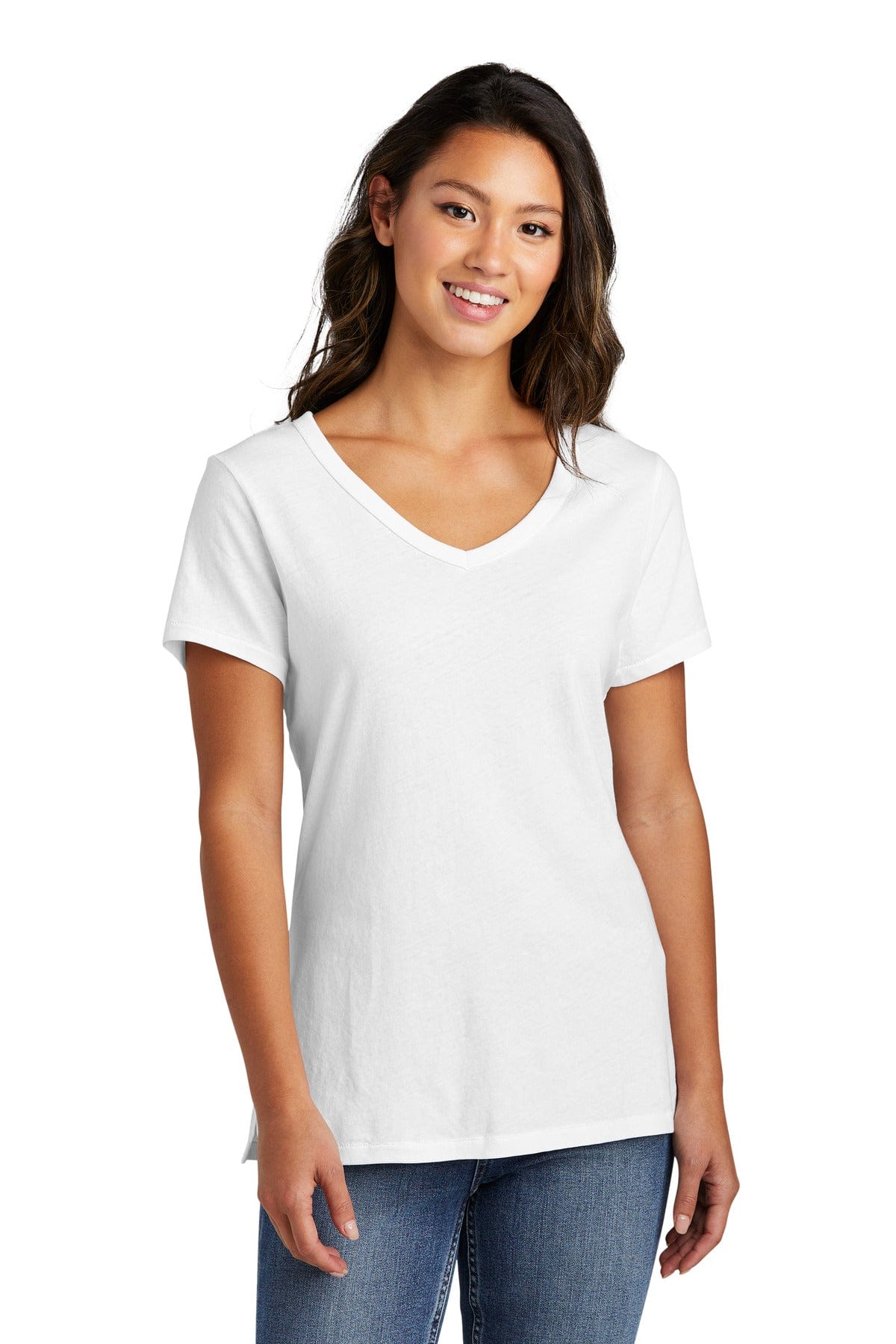 Port & Company T-Shirts 3XL / White Port & Company LPC099V: Ladies Beach Wash Garment-Dyed V-Neck Tee