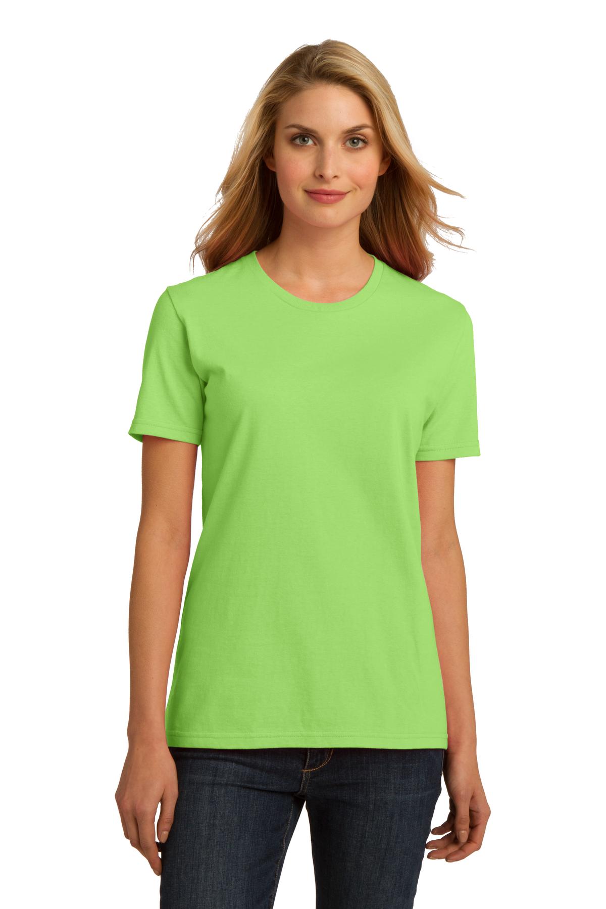 Port & Company T-Shirts DISCONTINUED  Port & Company ®  Ladies Essential 100% Organic Ring Spun Cotton T-Shirt. LPC150ORG