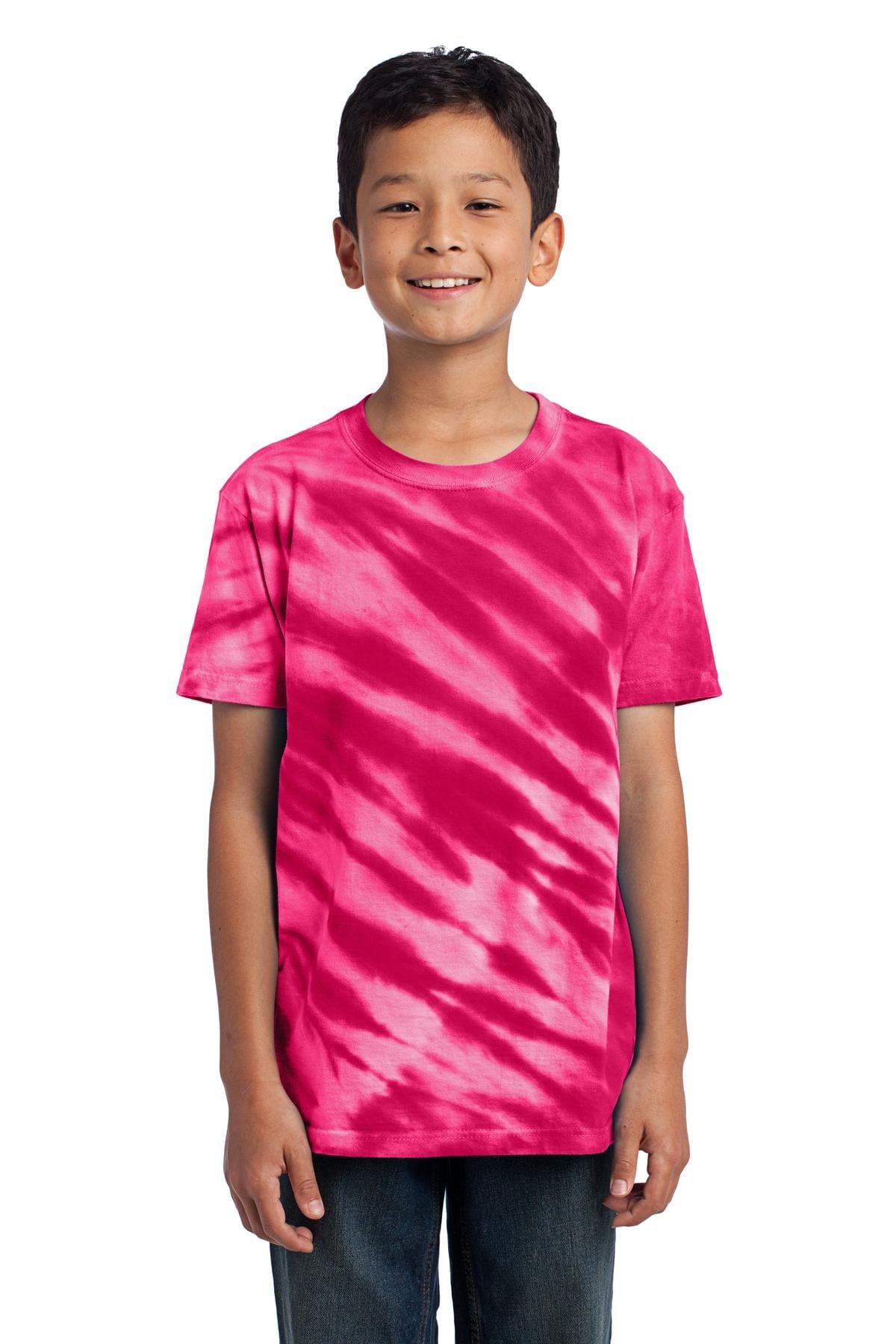 Port & Company T-Shirts L / Pink DISCONTINUED  Port & Company ®  - Youth Tiger Stripe Tie-Dye Tee. PC148Y