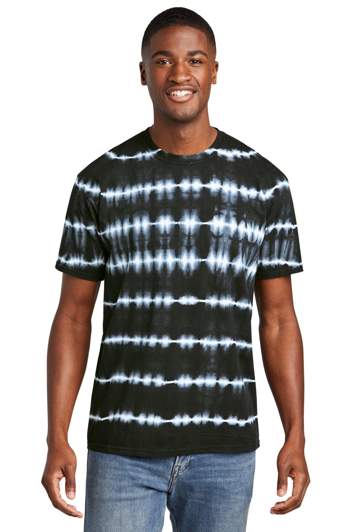 Port & Company T-Shirts Port & Company PC142: Allover Stripe Tie-Dye Tee