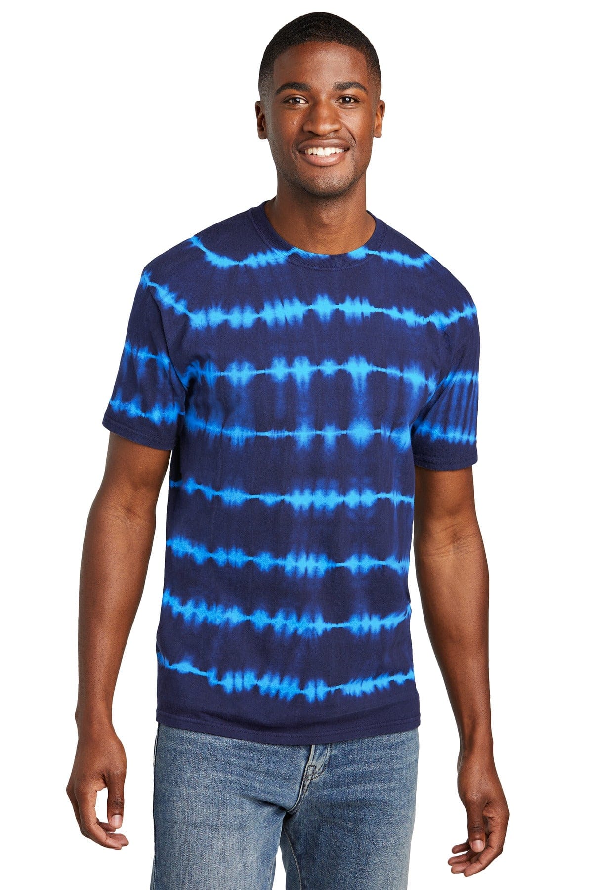 Port & Company T-Shirts Port & Company PC142: Allover Stripe Tie-Dye Tee