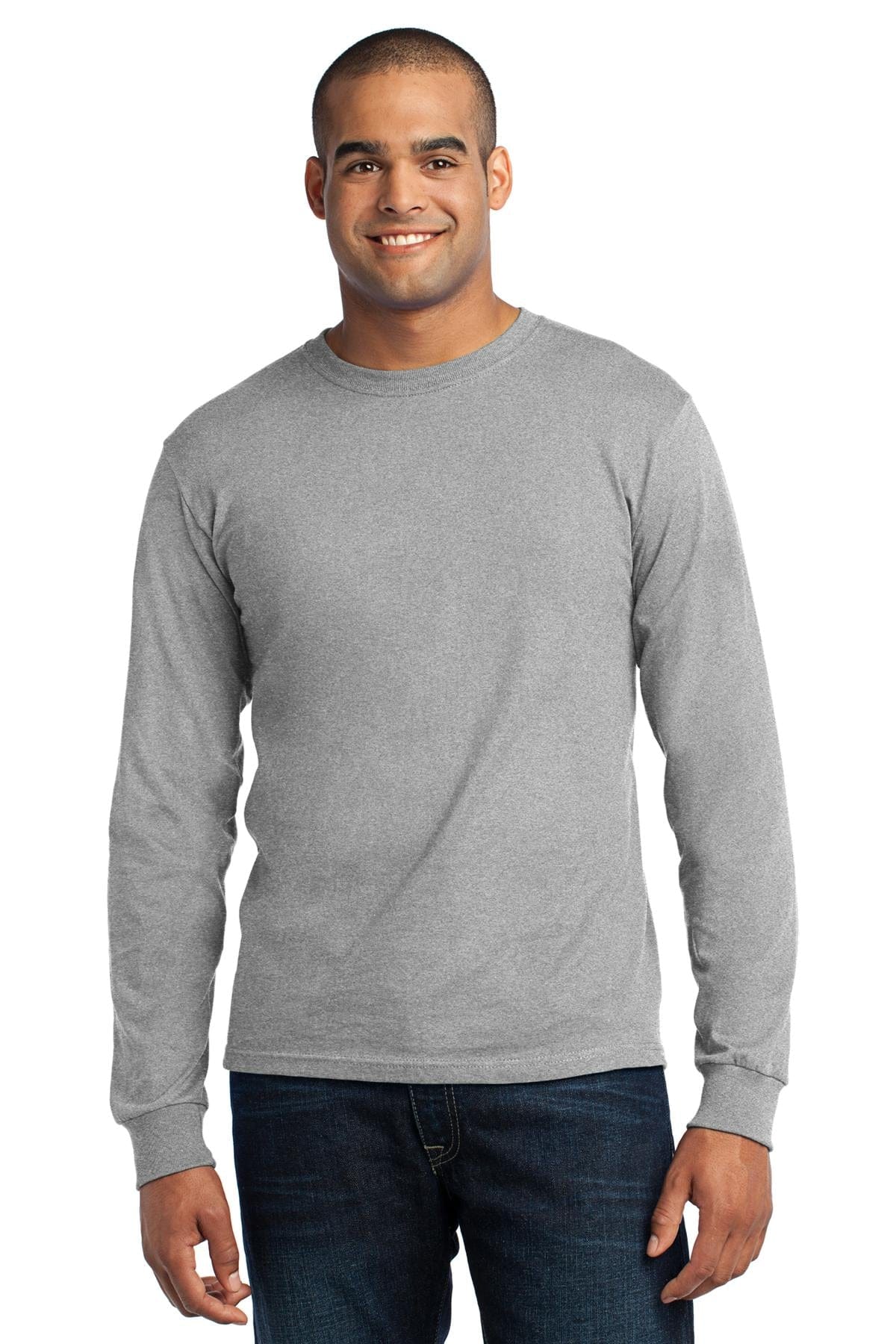 Port & Company T-Shirts S / Athletic Heather Port & Company - Long Sleeve All-American Tee. USA100LS