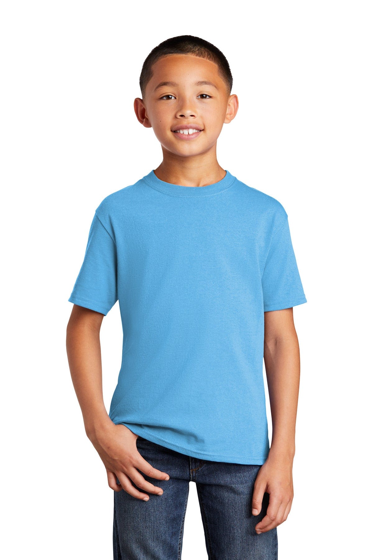 Port & Company T-Shirts XS / Aquatic Blue Port & Company Youth Core Cotton DTG Tee PC54YDTG