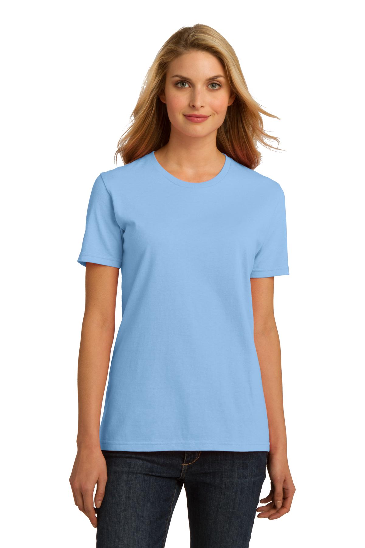 Port & Company T-Shirts XS / Light Blue DISCONTINUED  Port & Company ®  Ladies Essential 100% Organic Ring Spun Cotton T-Shirt. LPC150ORG