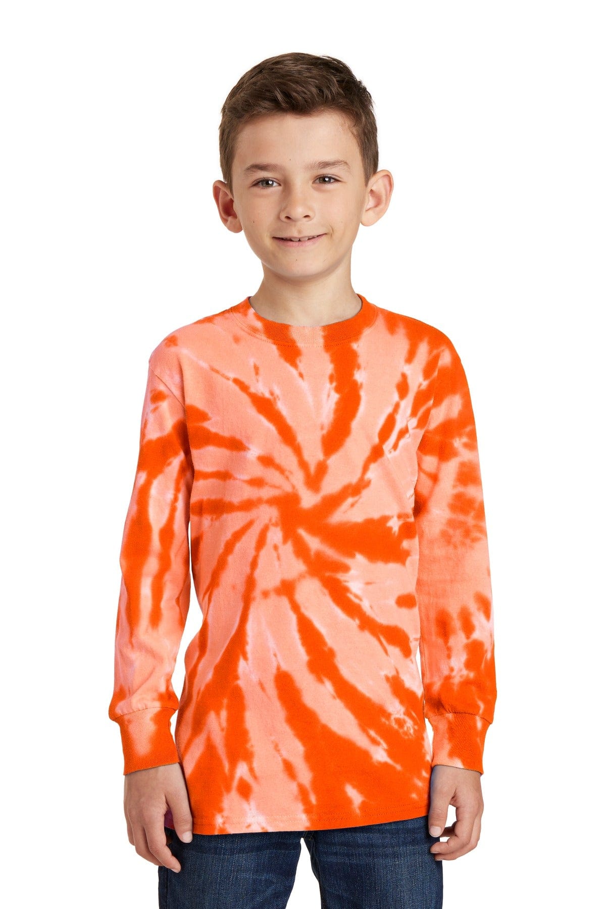 Port & Company T-Shirts XS / Orange DISCONTINUED  Port & Company ®  Youth Tie-Dye Long Sleeve Tee.  PC147YLS