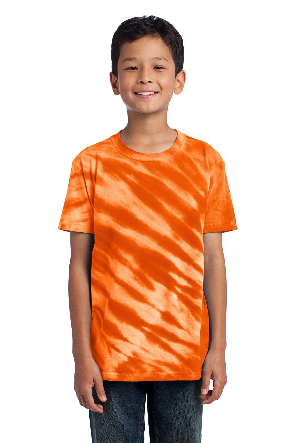 Port & Company T-Shirts XS / Orange DISCONTINUED  Port & Company ®  - Youth Tiger Stripe Tie-Dye Tee. PC148Y