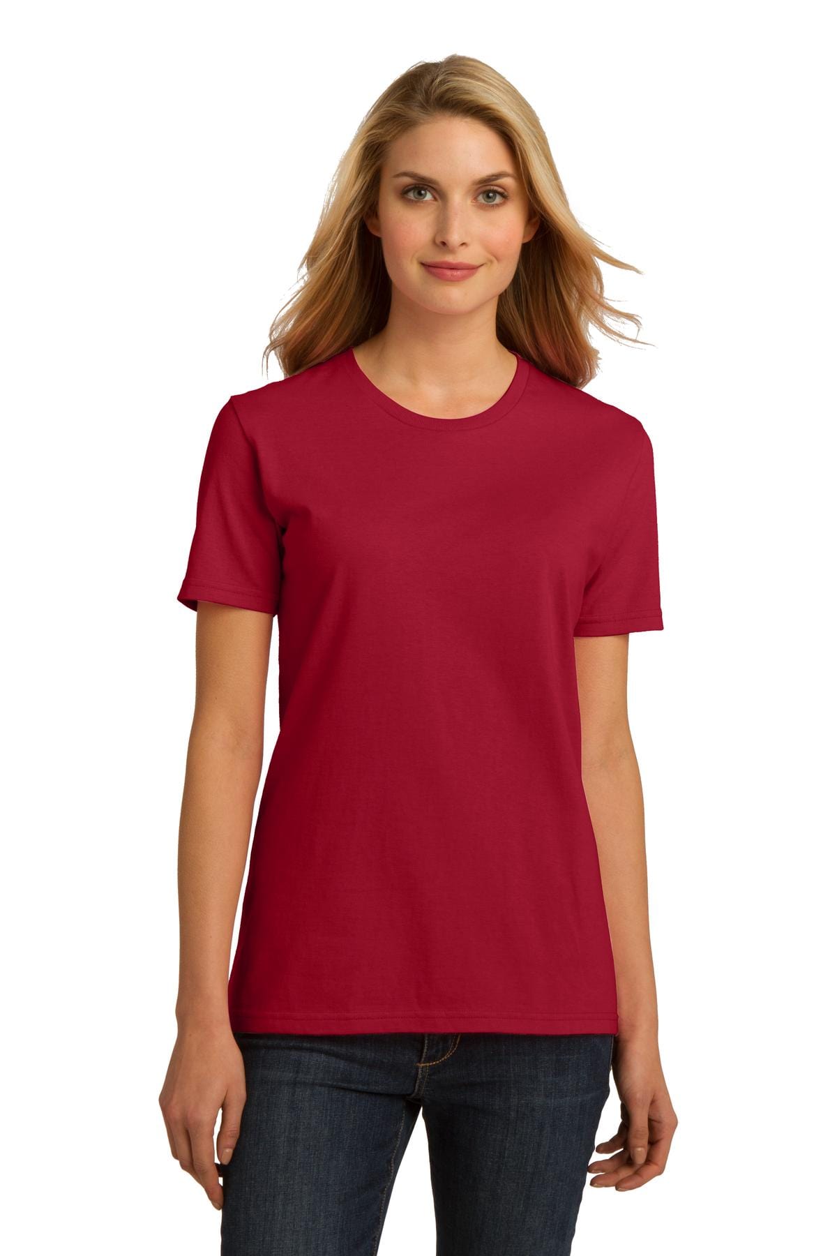 Port & Company T-Shirts XS / Red DISCONTINUED  Port & Company ®  Ladies Essential 100% Organic Ring Spun Cotton T-Shirt. LPC150ORG