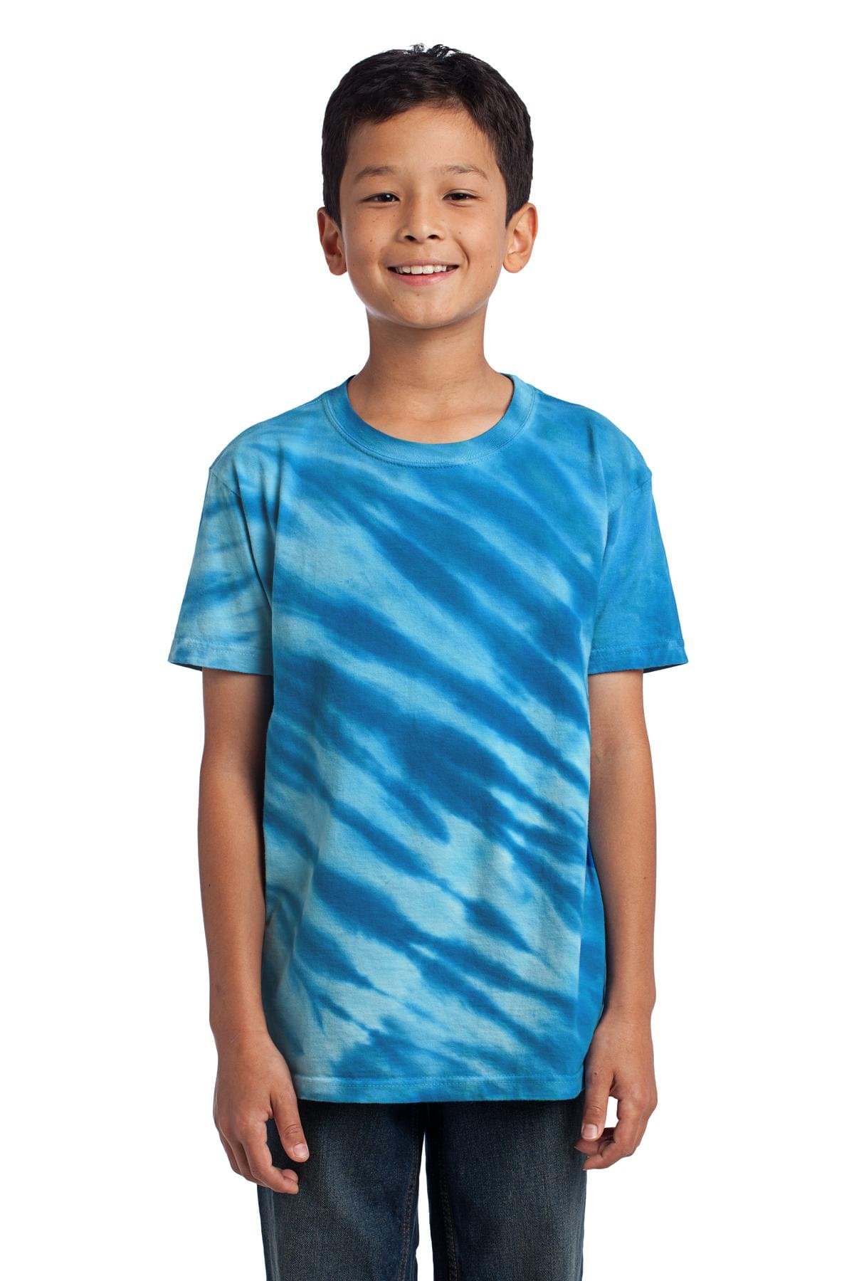 Port & Company T-Shirts XS / Royal DISCONTINUED  Port & Company ®  - Youth Tiger Stripe Tie-Dye Tee. PC148Y