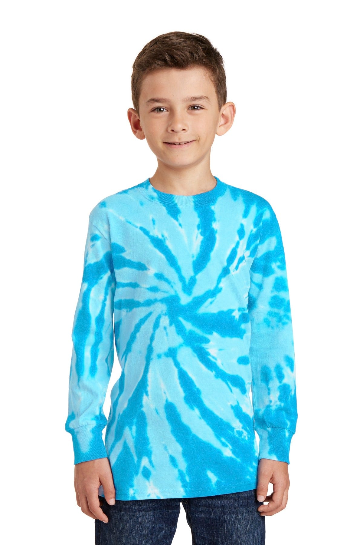 Port & Company T-Shirts XS / Turquoise DISCONTINUED  Port & Company ®  Youth Tie-Dye Long Sleeve Tee.  PC147YLS
