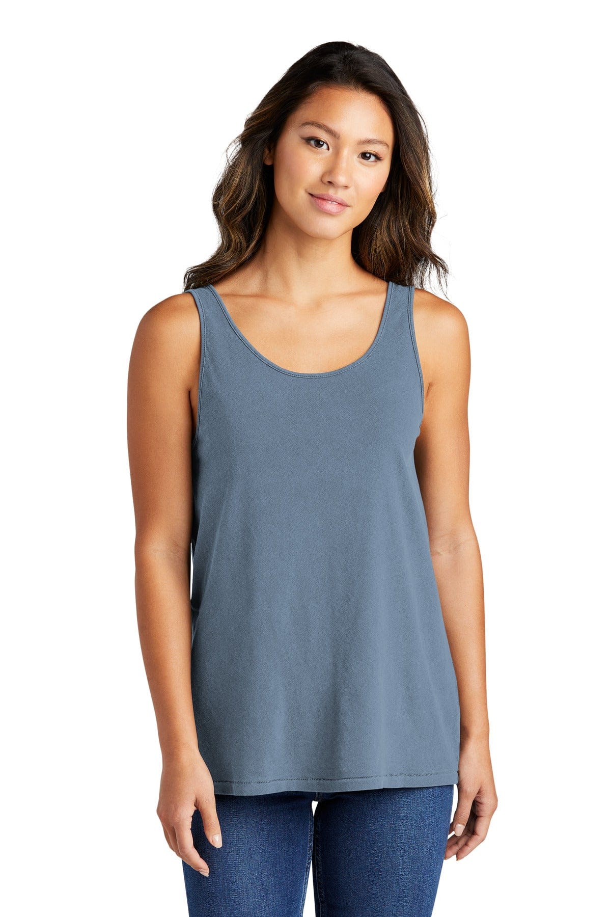 Port & Company Tank Tops XS / Faded Denim Port & Company LPC099TT: Ladies Beach Wash Garment-Dyed Tank