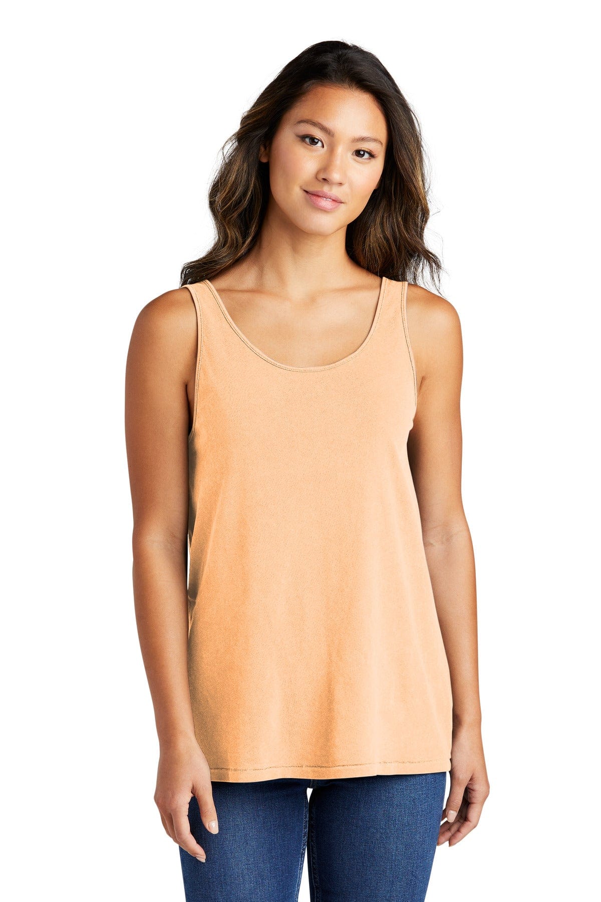 Port & Company Tank Tops XS / Peach Port & Company LPC099TT: Ladies Beach Wash Garment-Dyed Tank