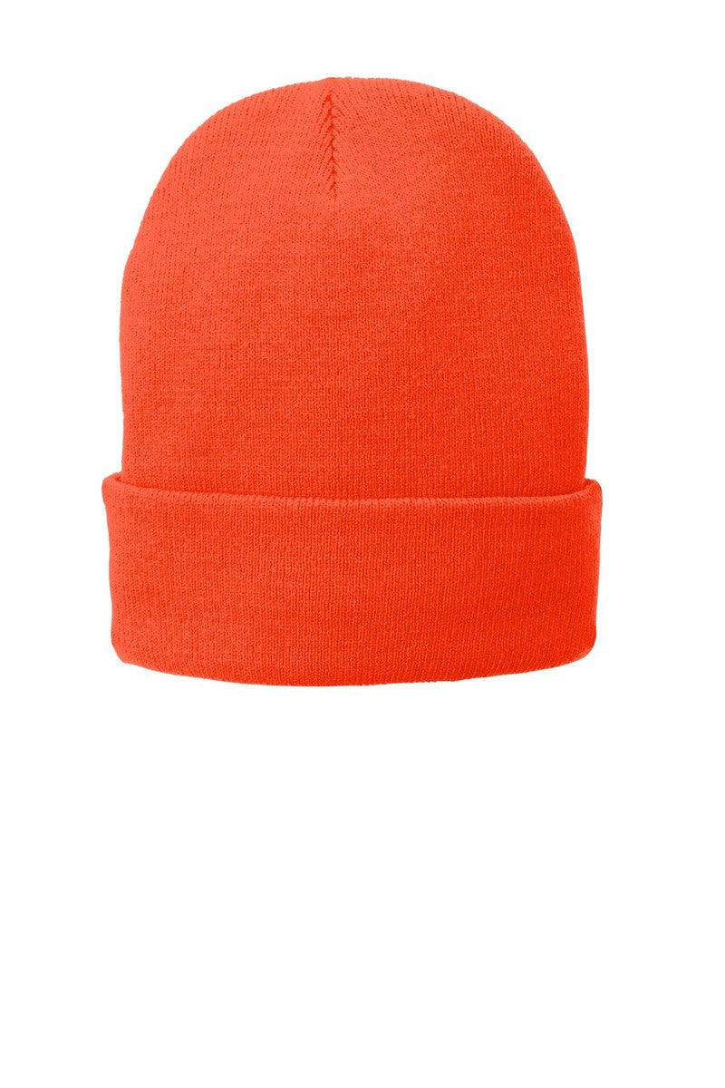 Port Headwear OSFA / Athletic Orange Port & Company® Fleece-Lined Knit Cap. CP90L