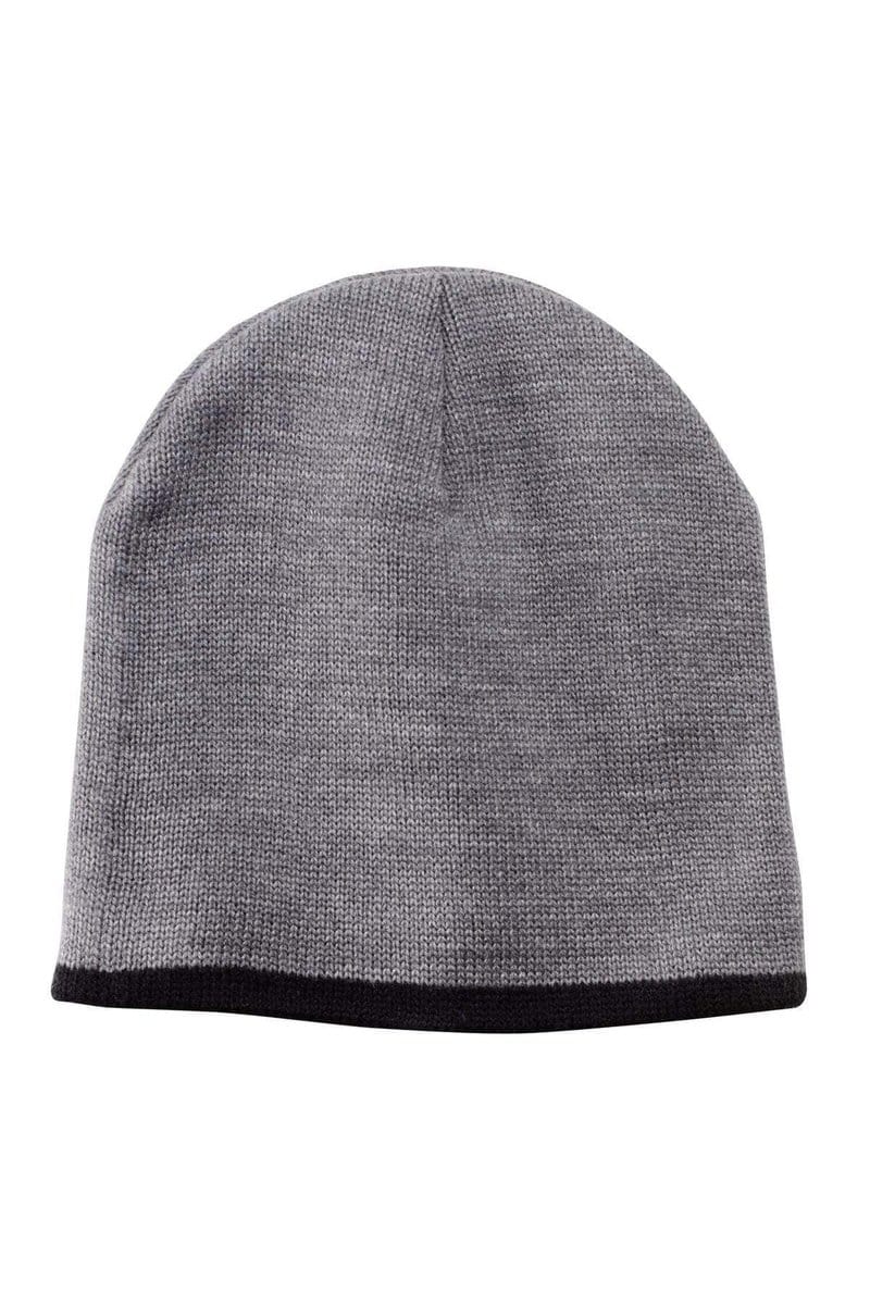 Port Headwear OSFA / Athletic  Oxford/Black Port & Company® - Beanie Cap.  CP91