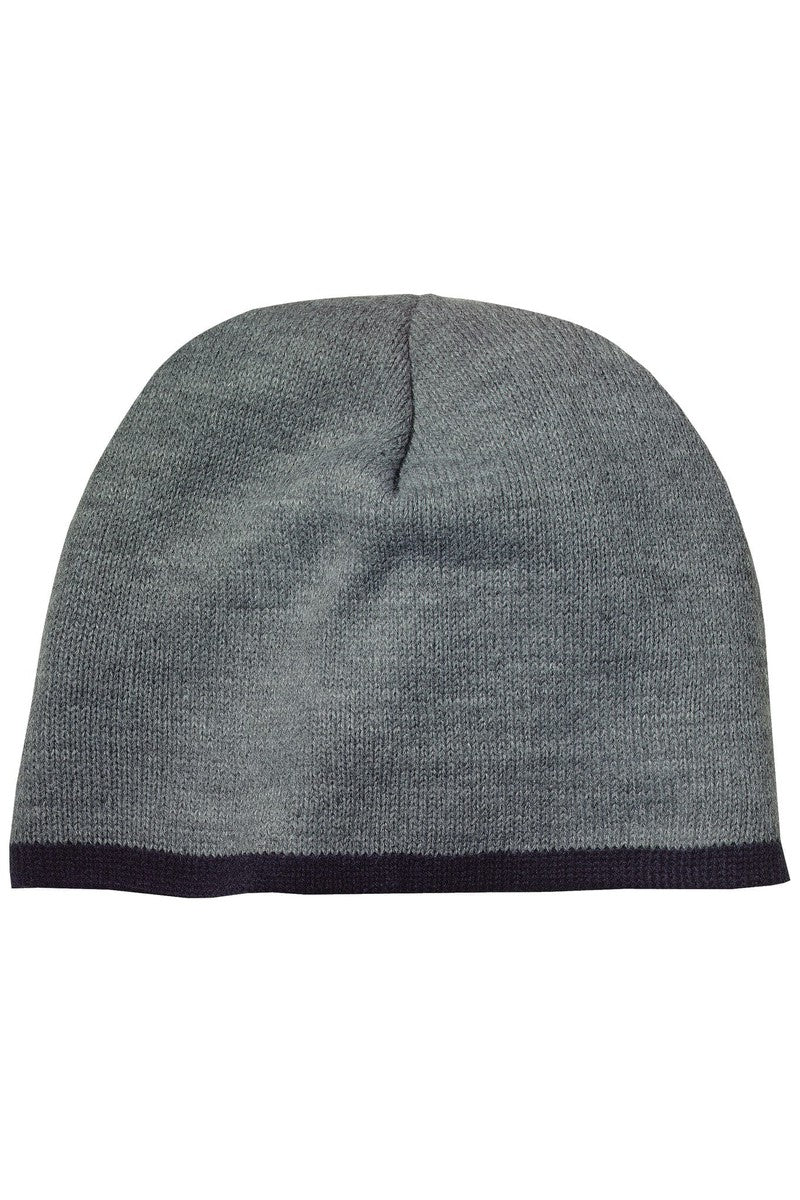Port Headwear OSFA / Athletic Oxford/ Black Port & Company® - Beanie Cap.  CP91