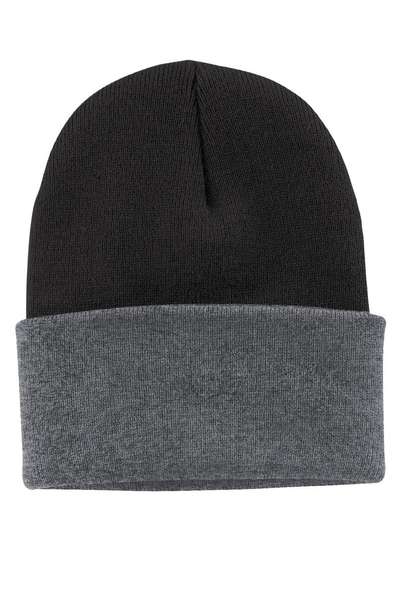 Port Headwear OSFA / Black/ Athletic Oxford Port & Company ® Knit Cap.  CP90