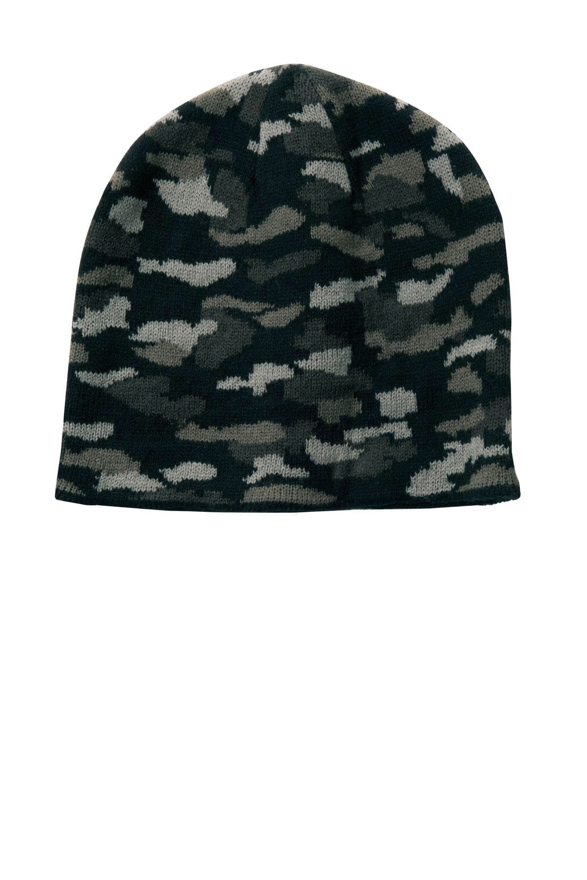 Port Headwear OSFA / Black Camo Port & Company® - Camo Beanie Cap.  CP91C