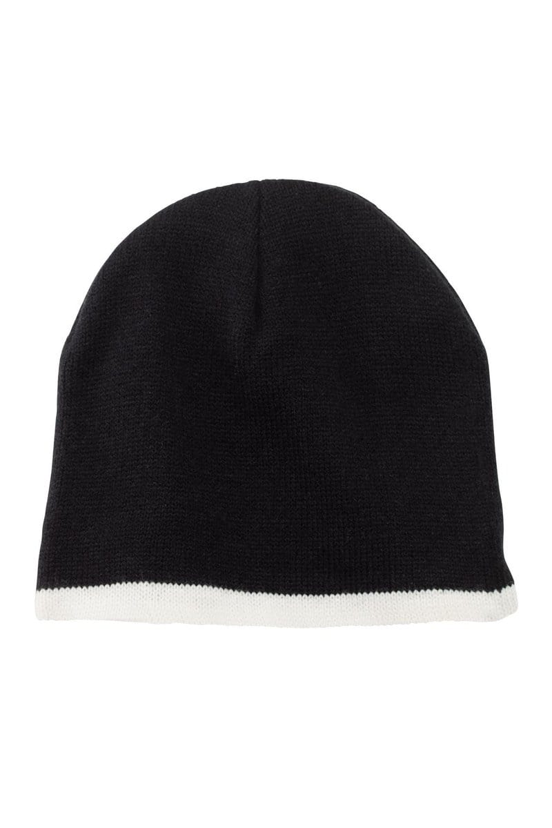 Port Headwear OSFA / Black/Natural Port & Company® - Beanie Cap.  CP91