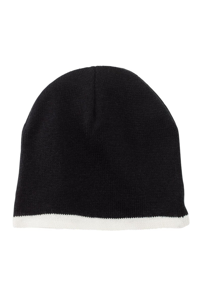 Port Headwear OSFA / Black/ Natural Port & Company® - Beanie Cap.  CP91