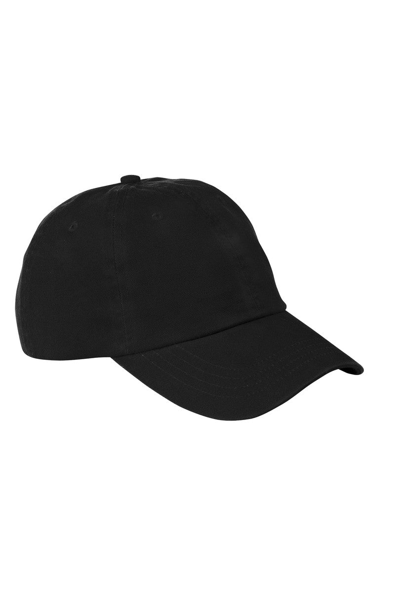 Port Headwear OSFA / Black Port & Company Washed Twill Cap.  CP78