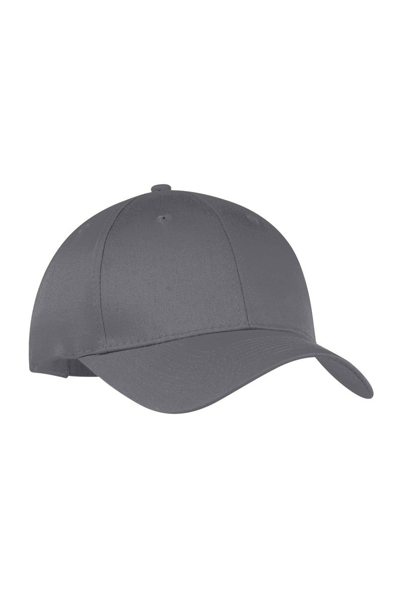 Port Headwear OSFA / Charcoal Port & Company Six-Panel Twill Cap.  CP80