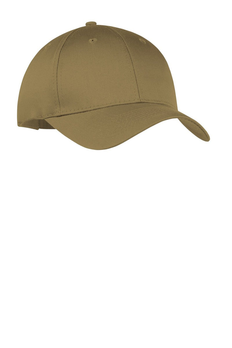 Port Headwear OSFA / Coyote Brown Port & Company Six-Panel Twill Cap.  CP80