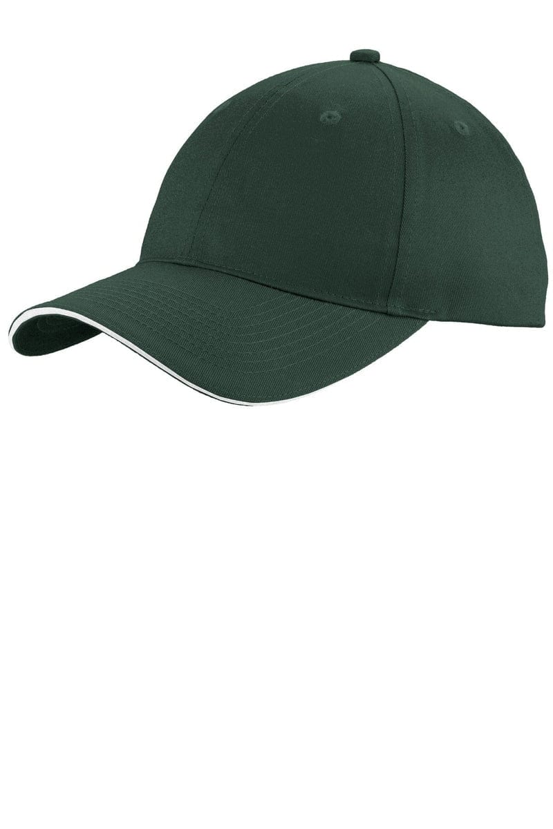 Port Headwear OSFA / Hunter/ White Port & Company® Unstructured Sandwich Bill Cap. C919