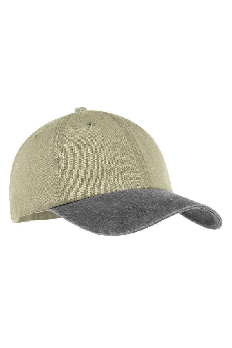 Port Headwear OSFA / Khaki/ Charcoal Port & Company -Two-Tone Pigment-Dyed Cap. CP83