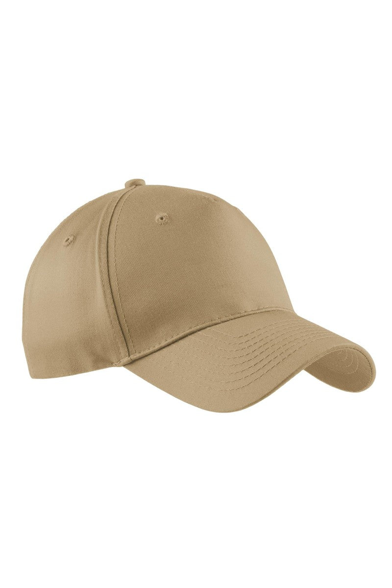 Port Headwear OSFA / Khaki Port & Company® - Five-Panel Twill Cap.  CP86