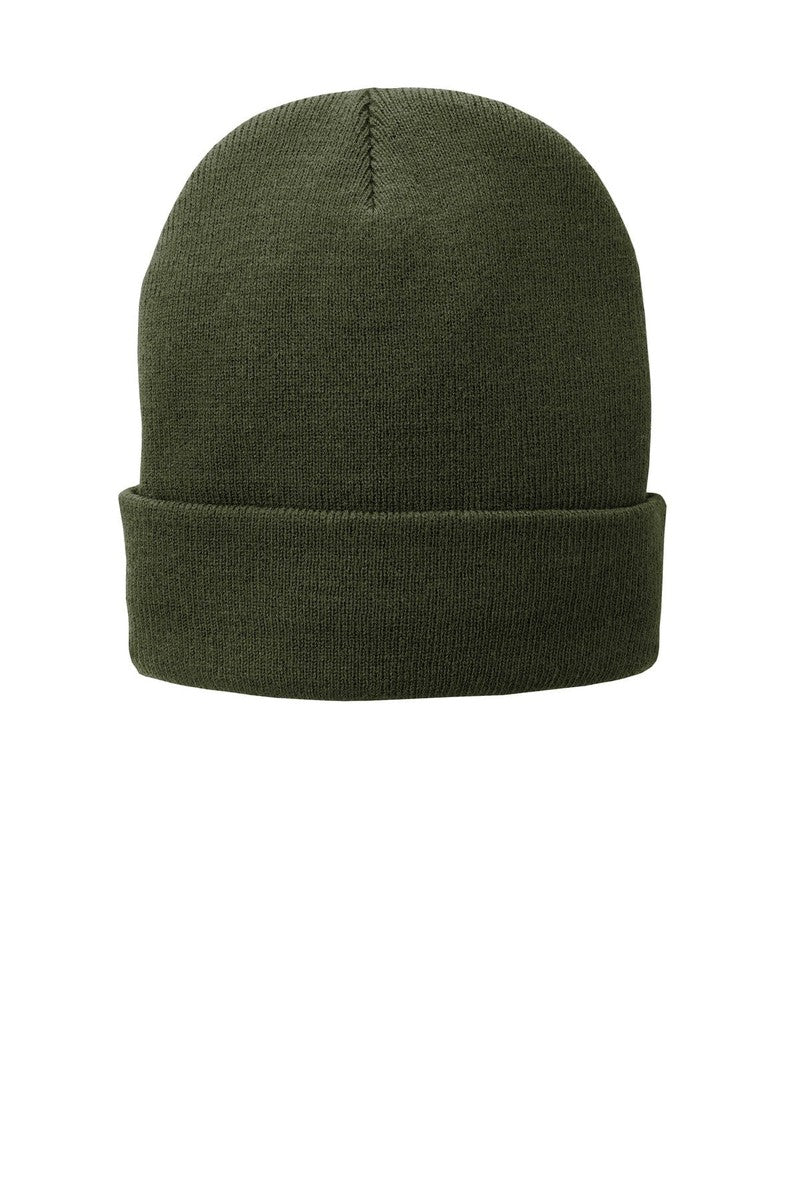 Port Headwear OSFA / Olive Drab Green Port & Company® Fleece-Lined Knit Cap. CP90L