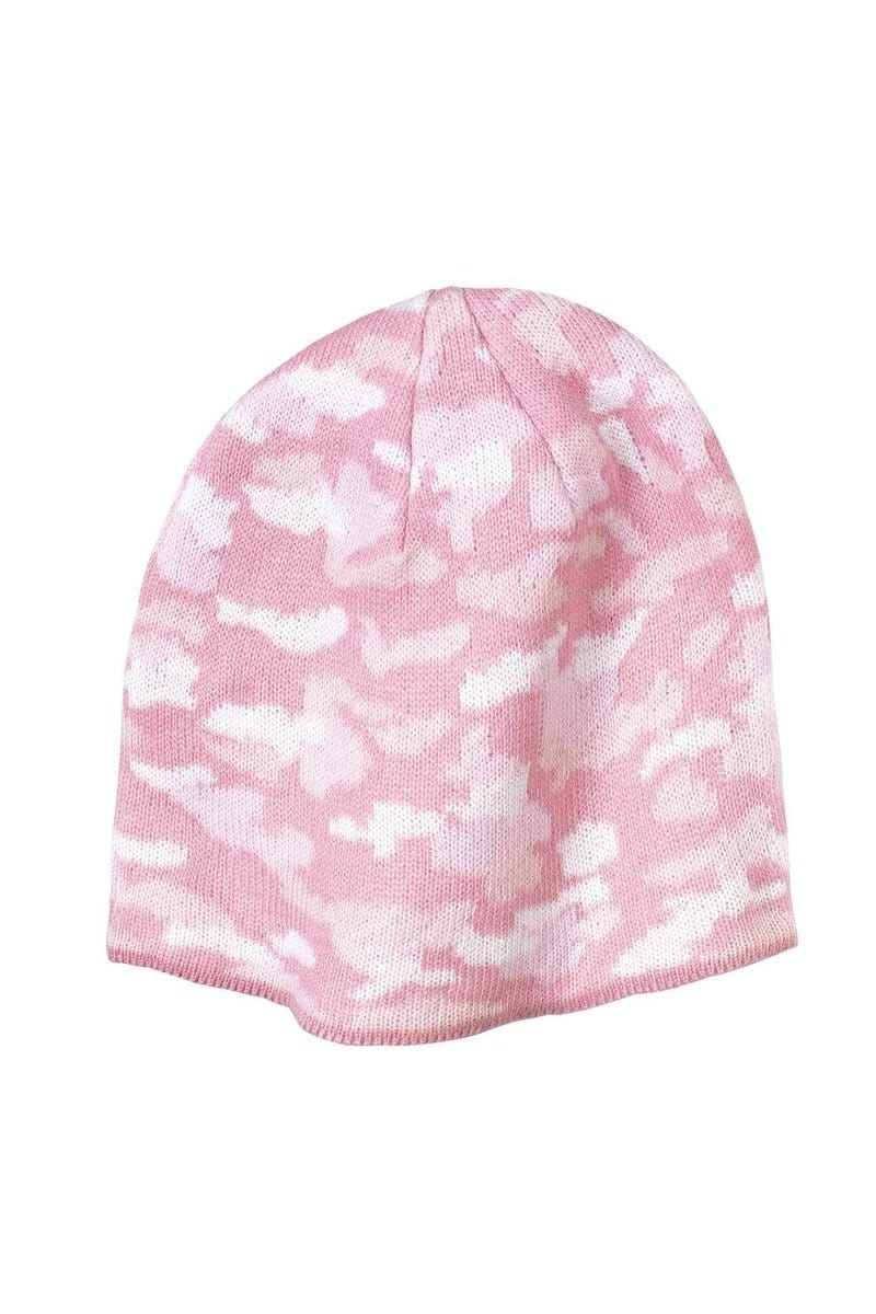 Port Headwear OSFA / Pink Camo Port & Company® - Camo Beanie Cap.  CP91C