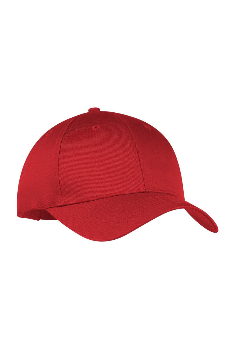 Port Headwear OSFA / Red Port & Company Six-Panel Twill Cap.  CP80