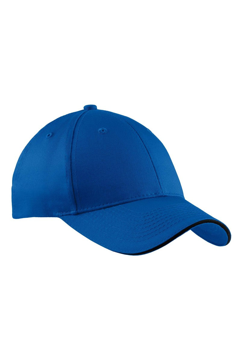 Port Headwear OSFA / Royal/ Black Port & Company - Sandwich Bill Cap.  CP85
