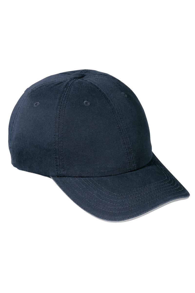 Port Headwear Port & Company ® Washed Twill Sandwich Bill Cap.  CP79