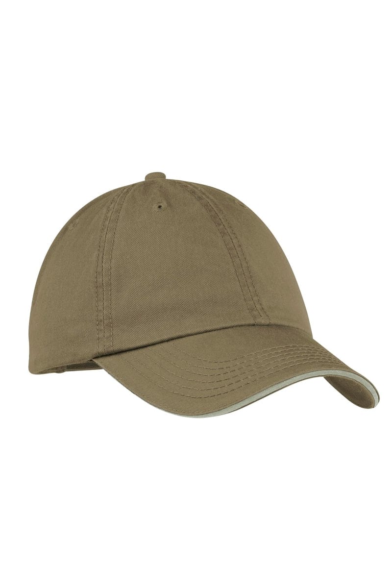 Port Headwear Port & Company ® Washed Twill Sandwich Bill Cap.  CP79