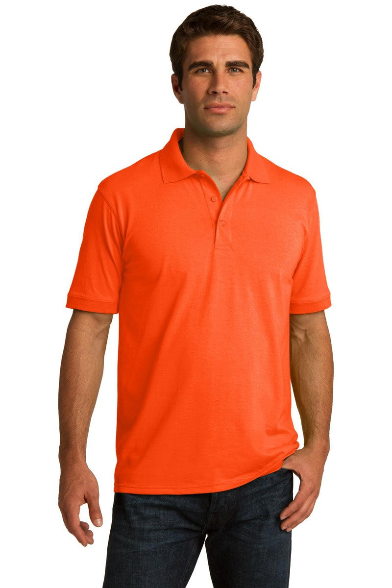 Port Polos/Knits LT / Safety Orange Port & Company ®  Tall Core Blend Jersey Knit Polo. KP55T, Basic Colors