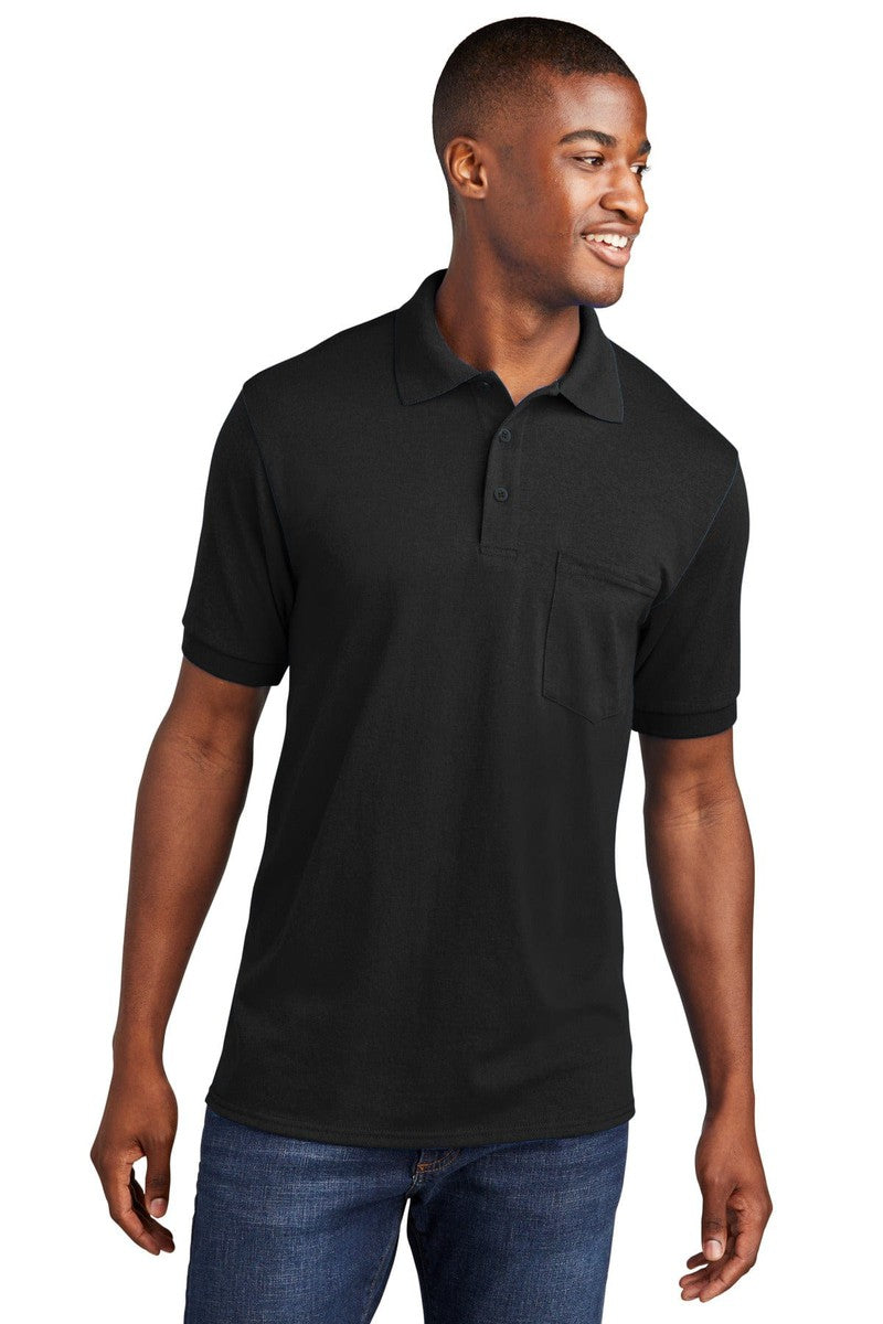 Port Polos/Knits S / Jet Black Port & Company ®  Core Blend Jersey Knit Pocket Polo. KP55P