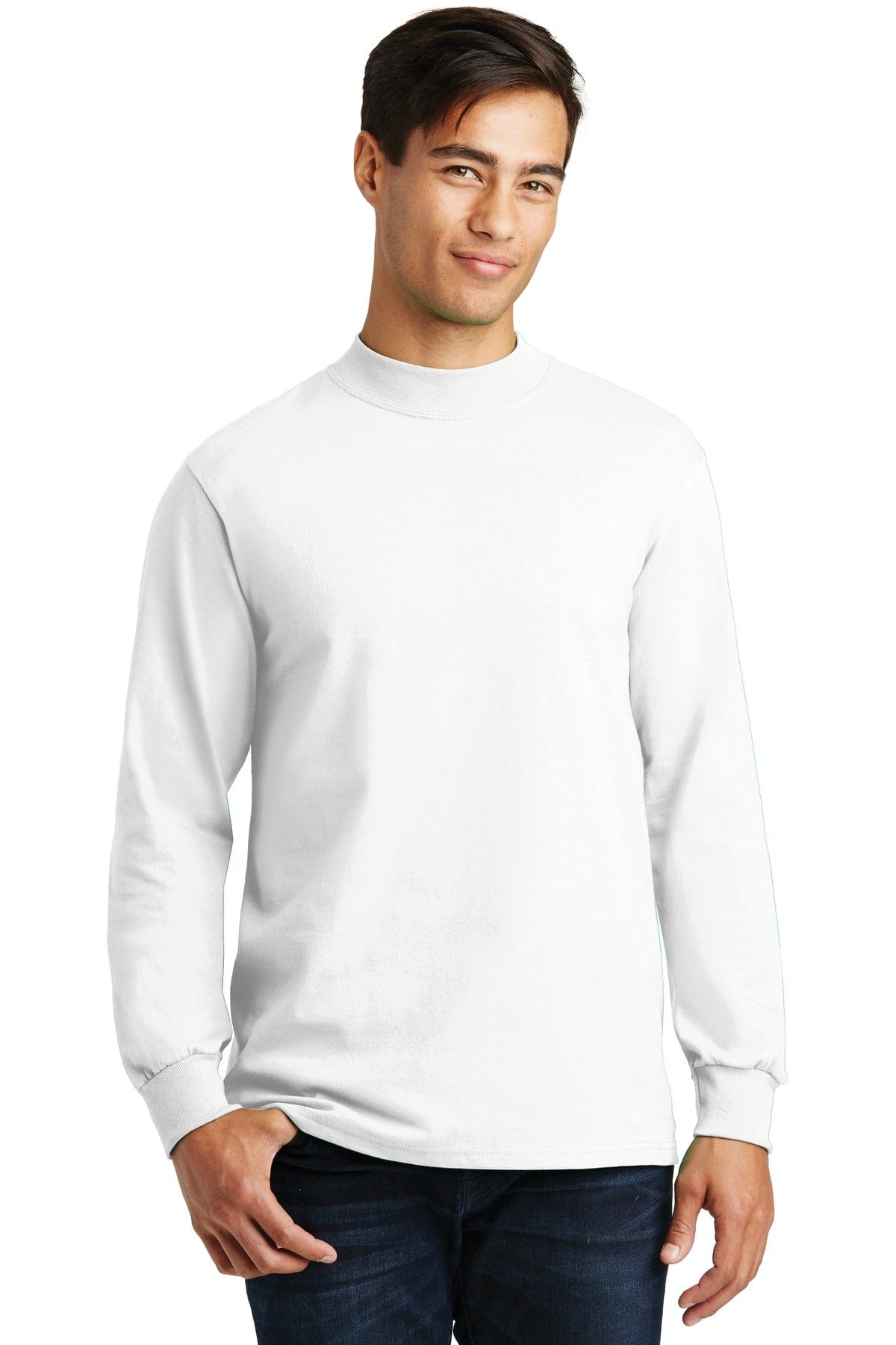 Port Polos/Knits S / White Port & Company ®  - Essential Mock Turtleneck.  PC61M
