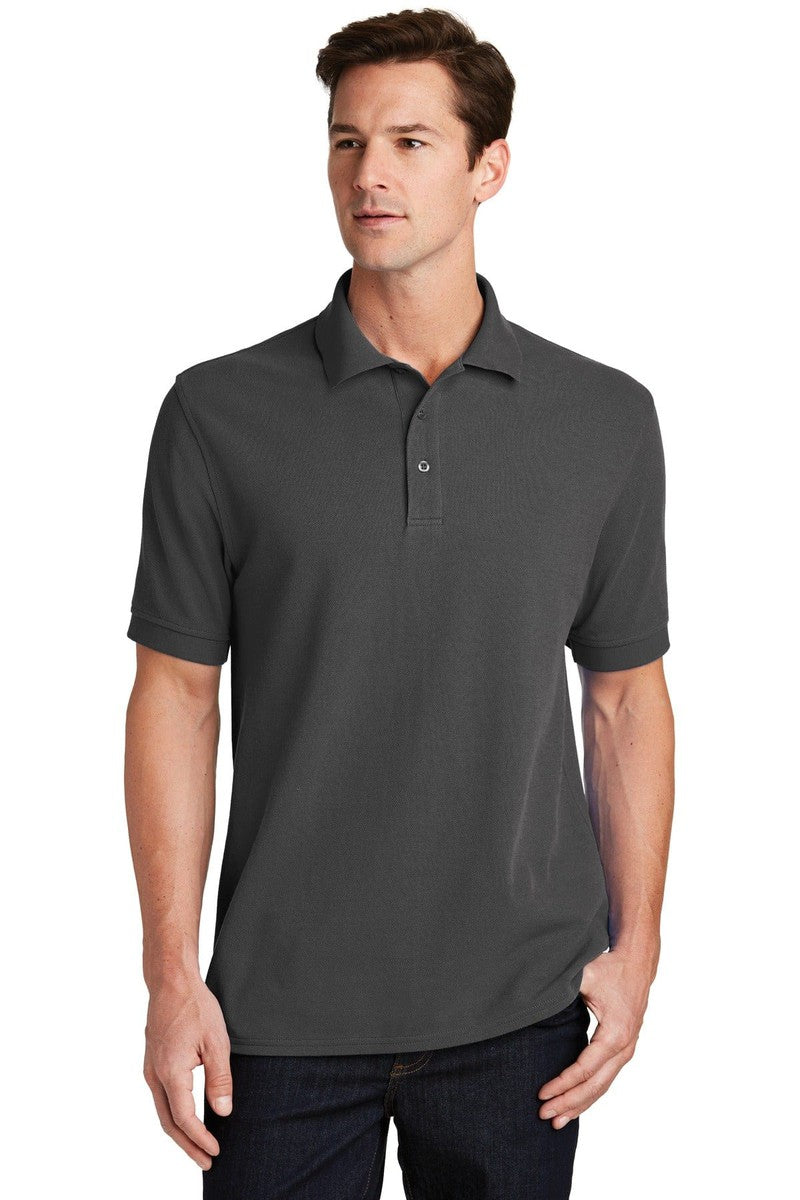 Port Polos/Knits XS / Charcoal Port & Company ®  Combed Ring Spun Pique Polo. KP1500