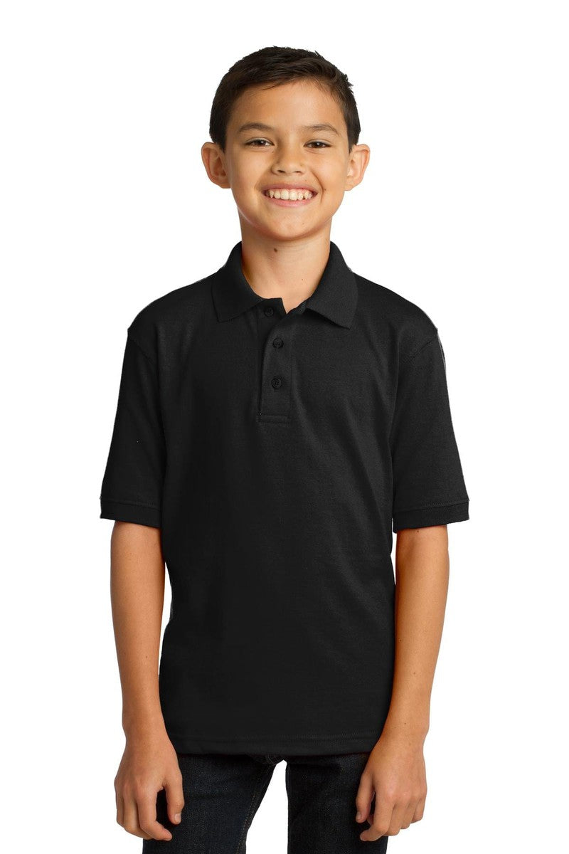 Port Polos/Knits XS / Jet Black Port & Company ®  Youth Core Blend Jersey Knit Polo. KP55Y