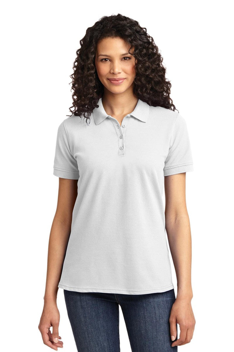 Port Polos/Knits XS / White Port & Company ®  Ladies Core Blend Pique Polo. LKP155, Basic Colors