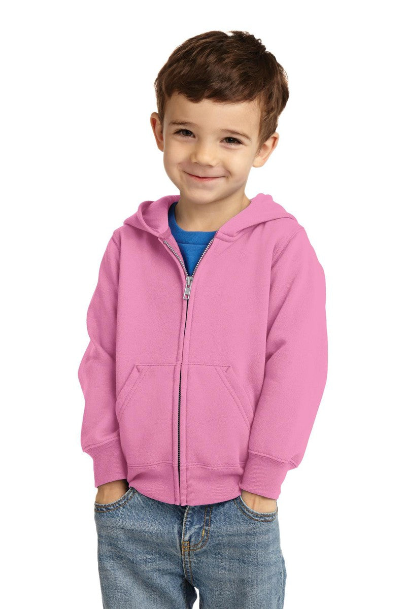 Port Sweatshirts/Fleece 2T / Candy Pink Port & Company ®  Toddler Core Fleece Full-Zip Hooded Sweatshirt. CAR78TZH