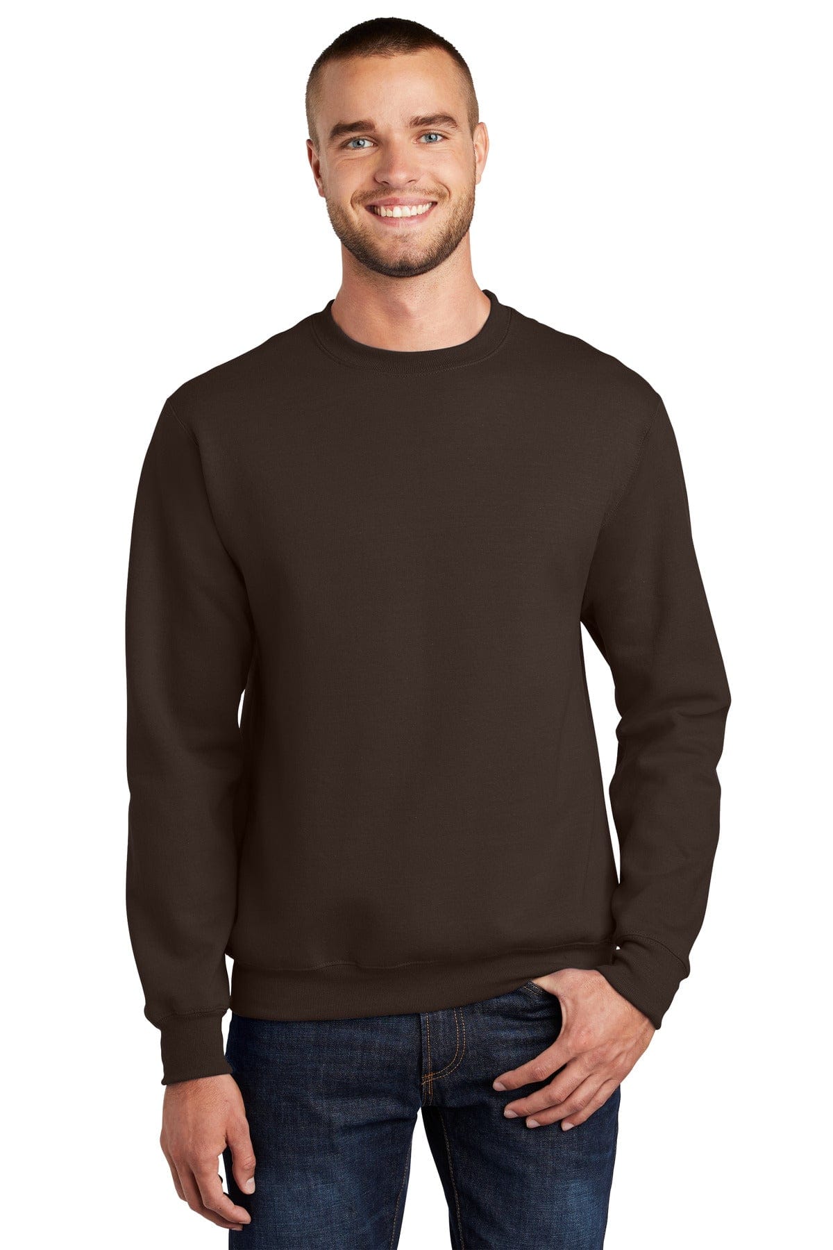 Port Sweatshirts/Fleece 3XL / Dark Chocolate Brown Port & Company ®  - Essential Fleece Crewneck Sweatshirt.  PC90