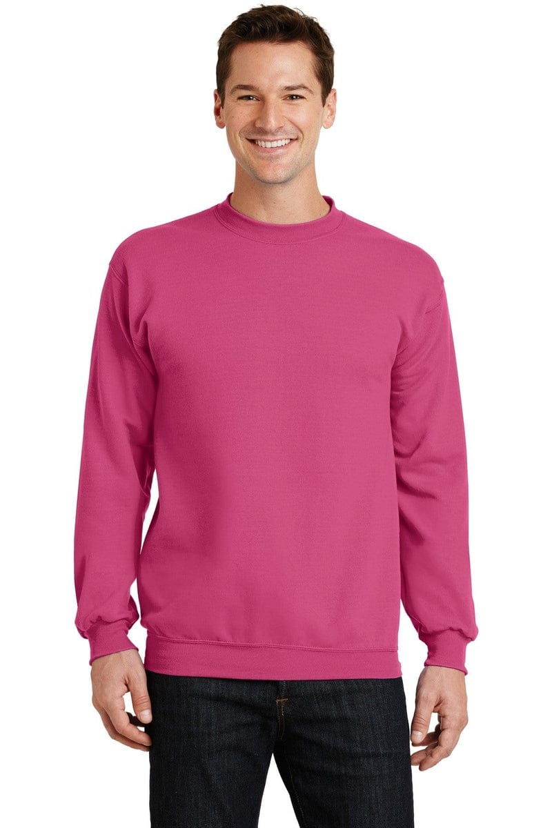 Port Sweatshirts/Fleece 4XL / Sangria Port & Company ®  - Core Fleece Crewneck Sweatshirt. PC78