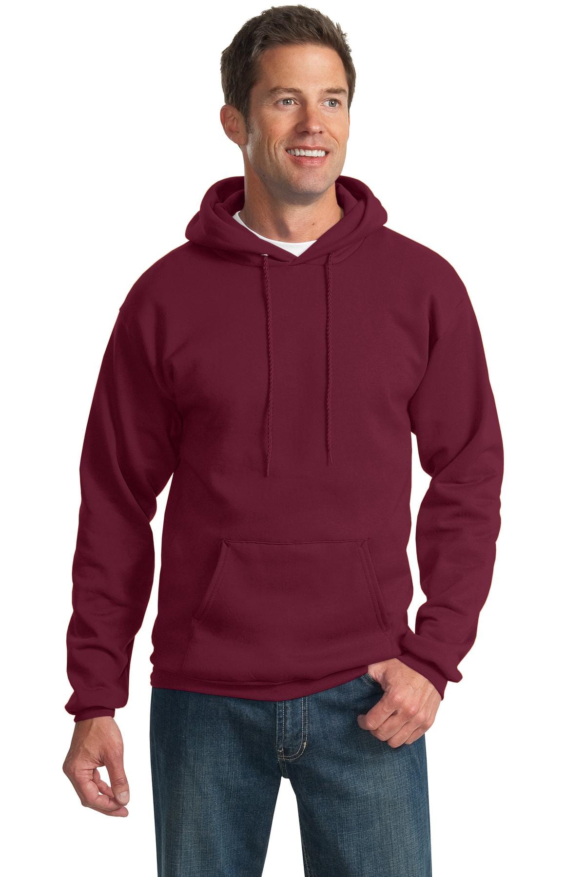 Port Sweatshirts/Fleece LT / Cardinal Port & Company ®  Tall Essential Fleece Pullover Hooded Sweatshirt. PC90HT