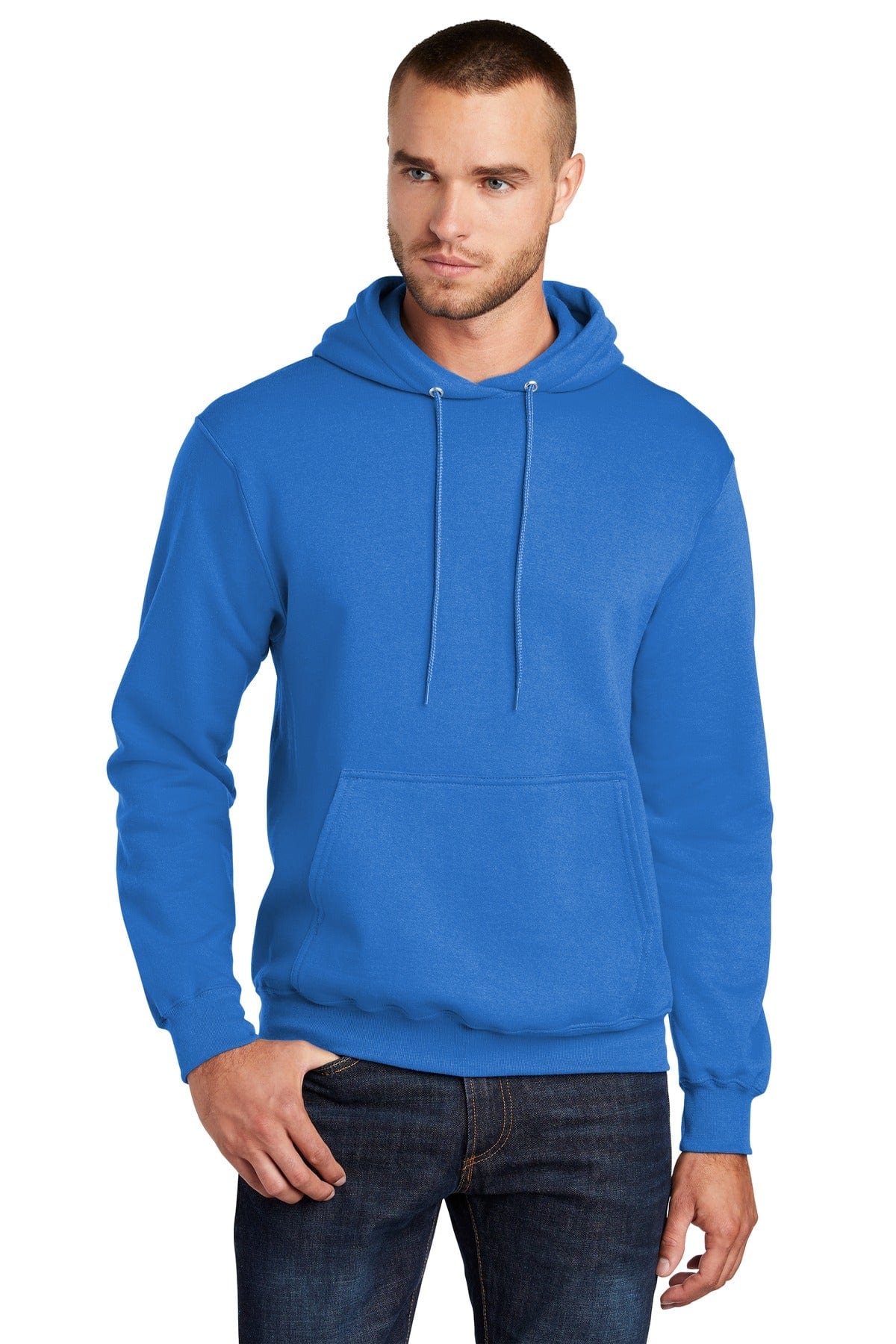 Port Sweatshirts/Fleece LT / Royal Port & Company PC78HT: Tall Core Fleece Pullover Hooded Sweatshirt