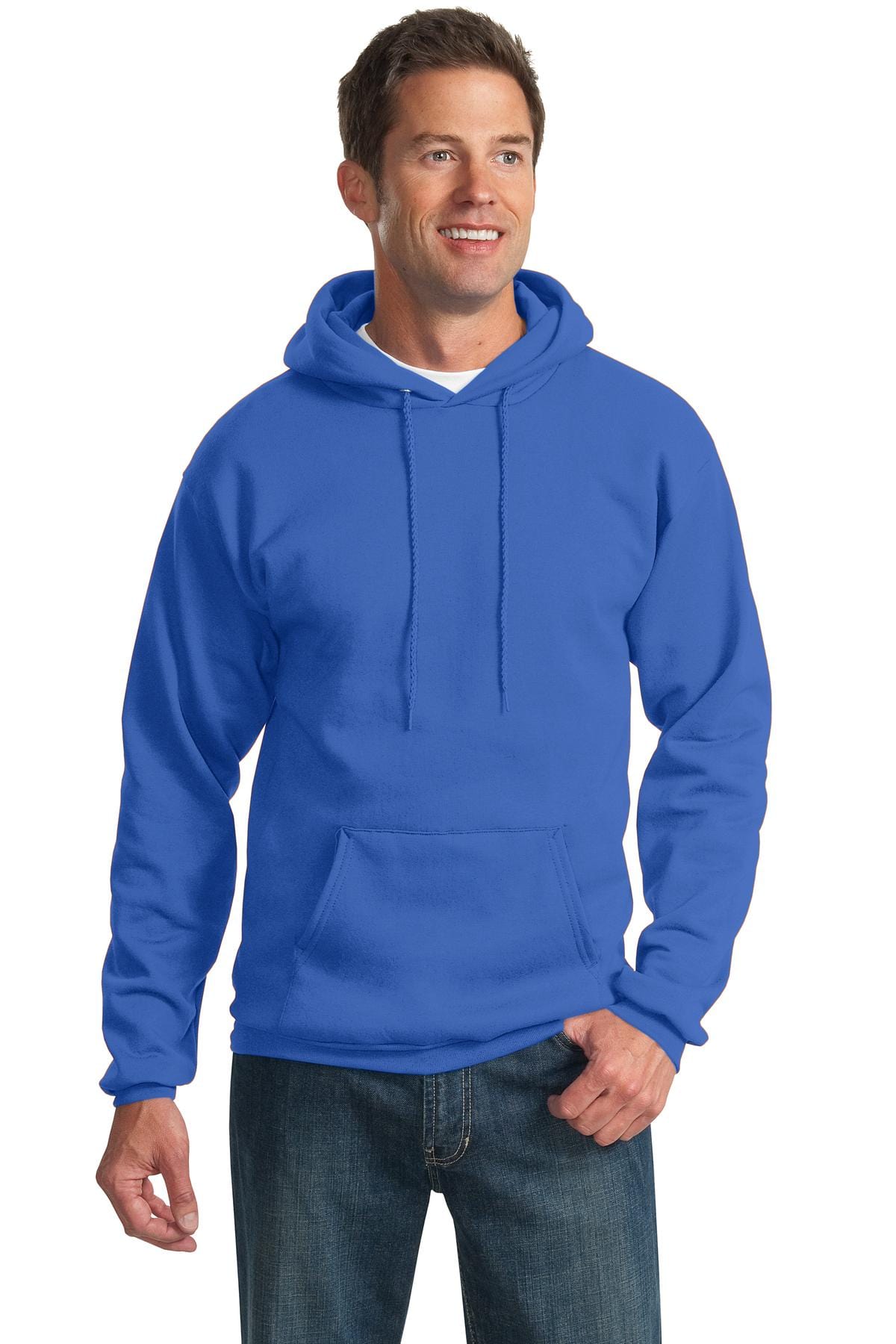 Port Sweatshirts/Fleece LT / Royal Port & Company ®  Tall Essential Fleece Pullover Hooded Sweatshirt. PC90HT