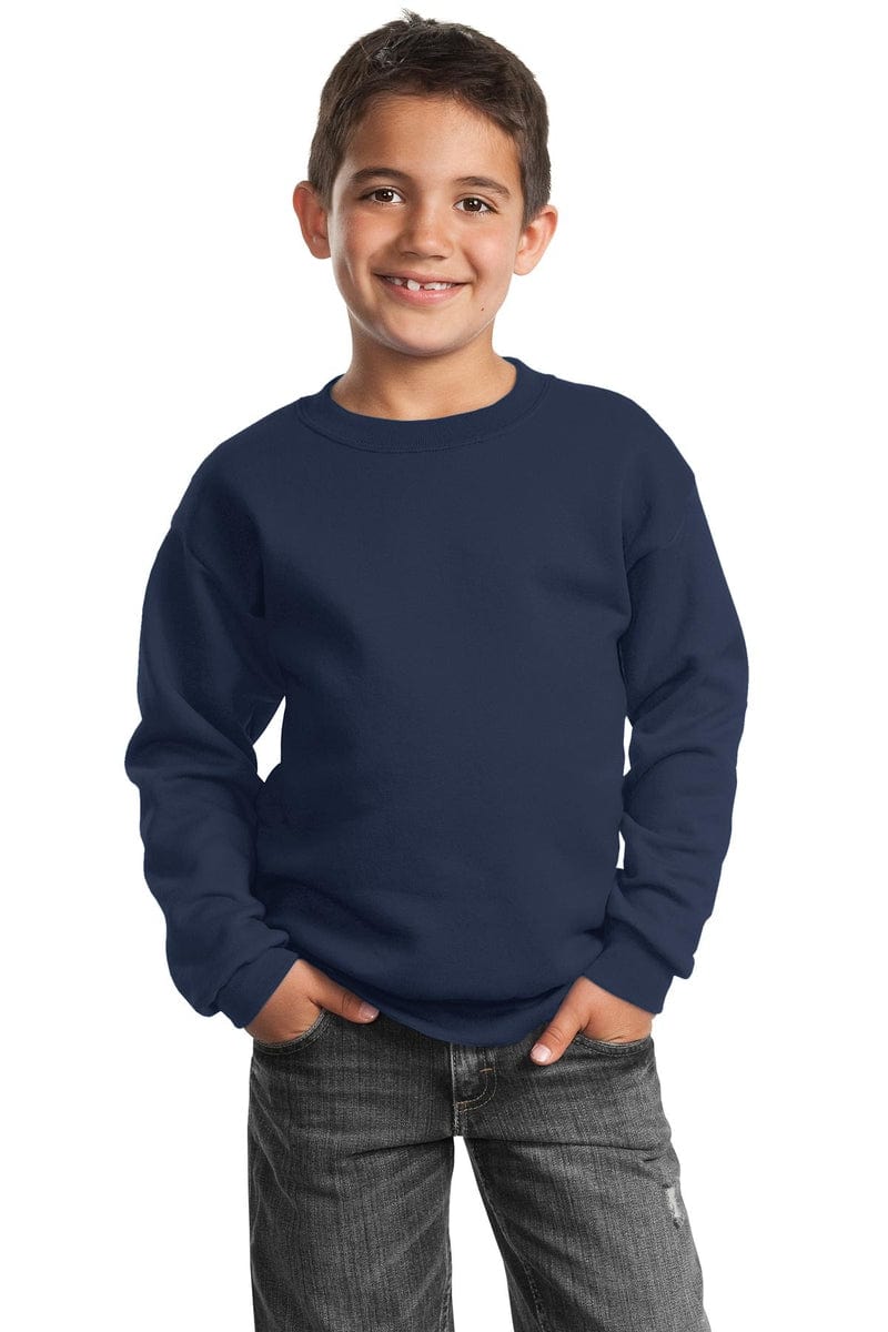 Port Sweatshirts/Fleece Port & Company ®  - Youth Core Fleece Crewneck Sweatshirt.  PC90Y