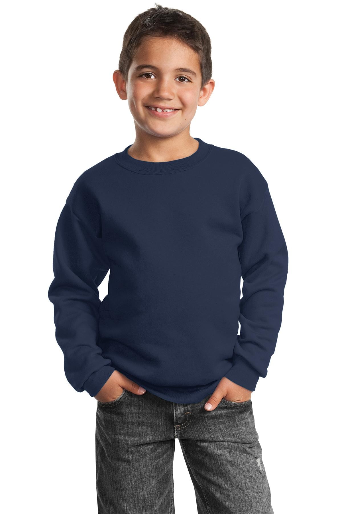 Port Sweatshirts/Fleece Port & Company ®  - Youth Core Fleece Crewneck Sweatshirt.  PC90Y